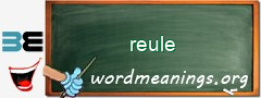 WordMeaning blackboard for reule